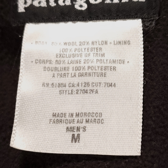 Patagonia Alder Shirt Jacket Wool Blend Fleece Lined Mens M Blue Black Rare! GUC - Picture 12 of 16